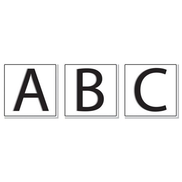 Accuform Letter V, Engraved Plastic, 3 in x 3 in PSG126VBA - main